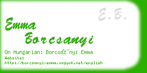 emma borcsanyi business card